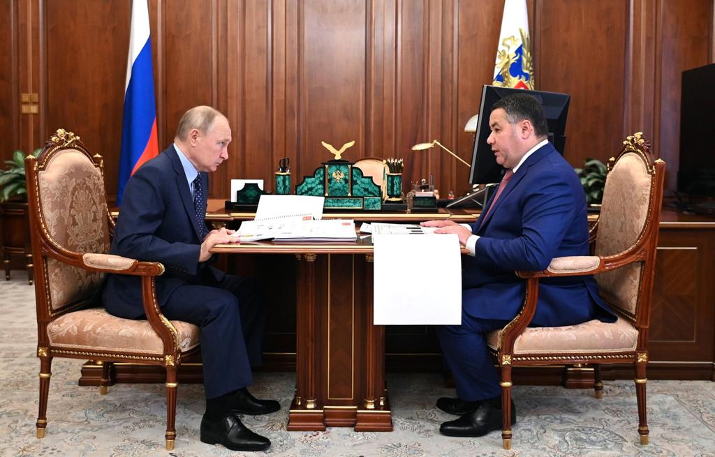 На встрече с Президентом РФ Владимиром Путиным