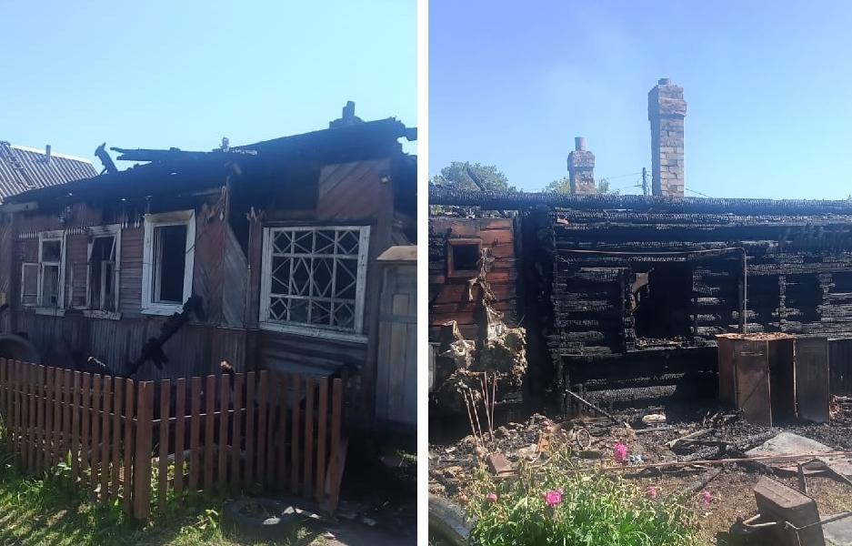 Дом многодетной семьи сгорел в Вышнем Волочке 