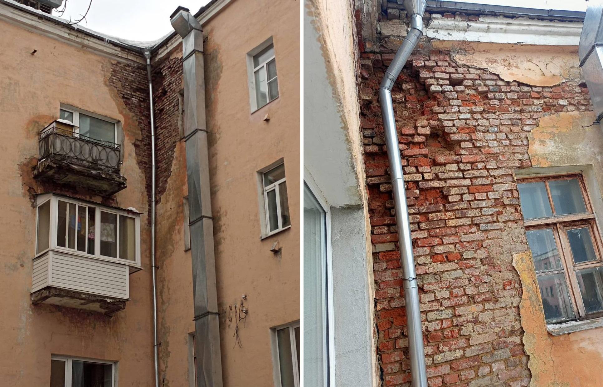 В Твери проверяют дом №7 по улице Советской — возможно обрушение кладки стены - новости Афанасий