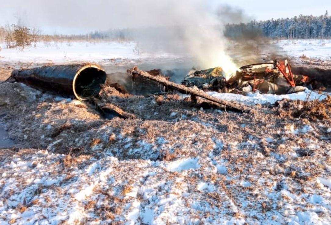 Вертолет компании, базирующейся в Твери, сгорел под Ханты-Мансийском