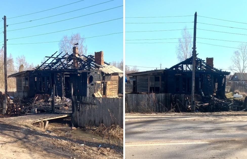 В Нелидово во время пожара в жилом доме взорвались газовые баллоны