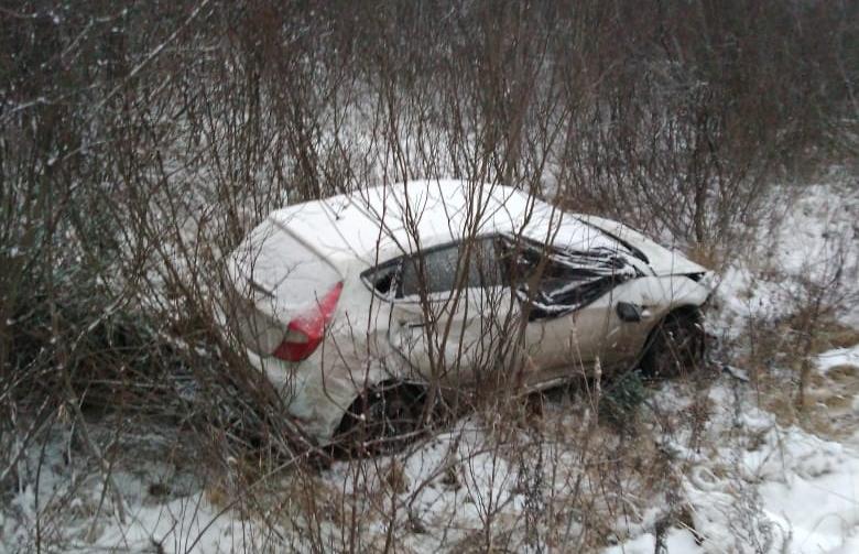 В Тверской области автомобиль вылетел с дороги и врезался в дерево