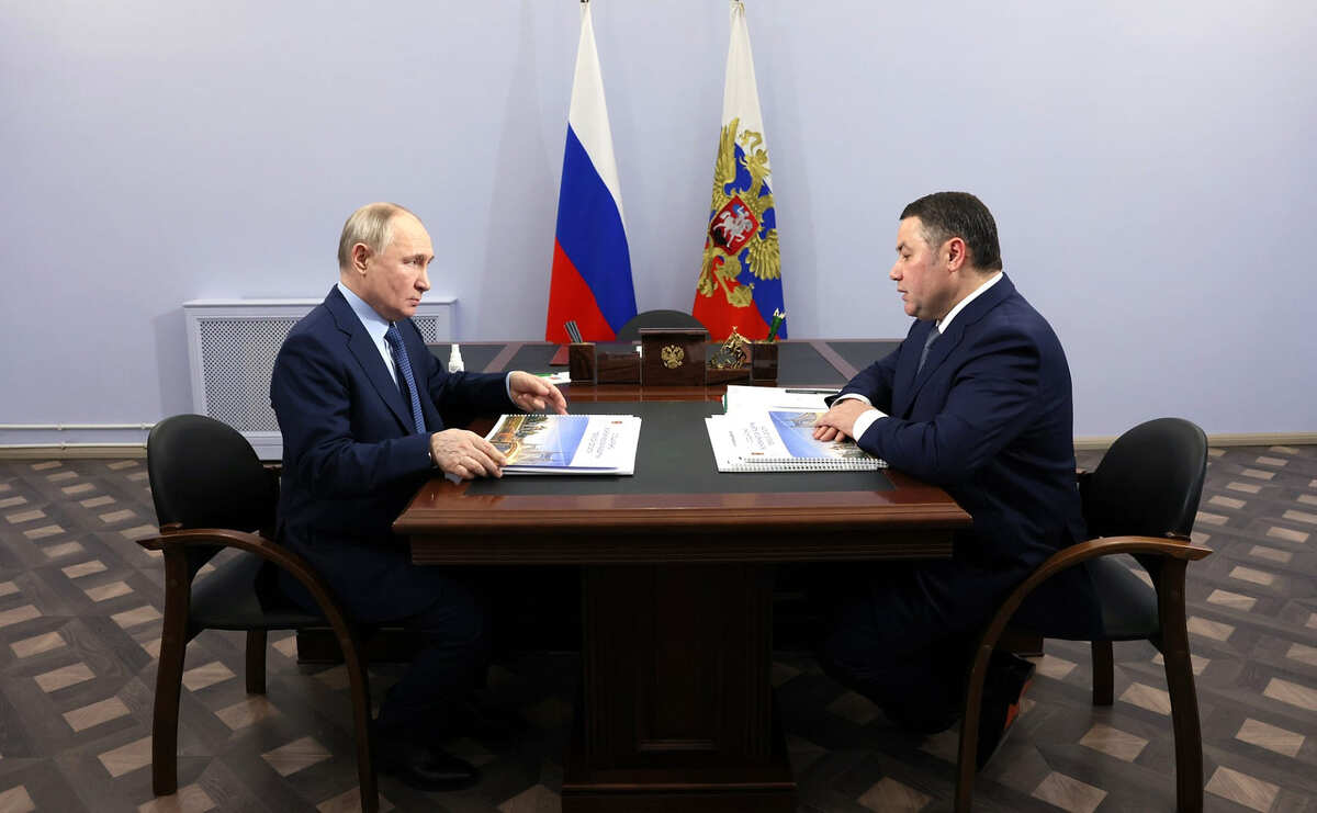 Президент Владимир Путин провёл встречу с Губернатором Тверской области Игорем Руденей