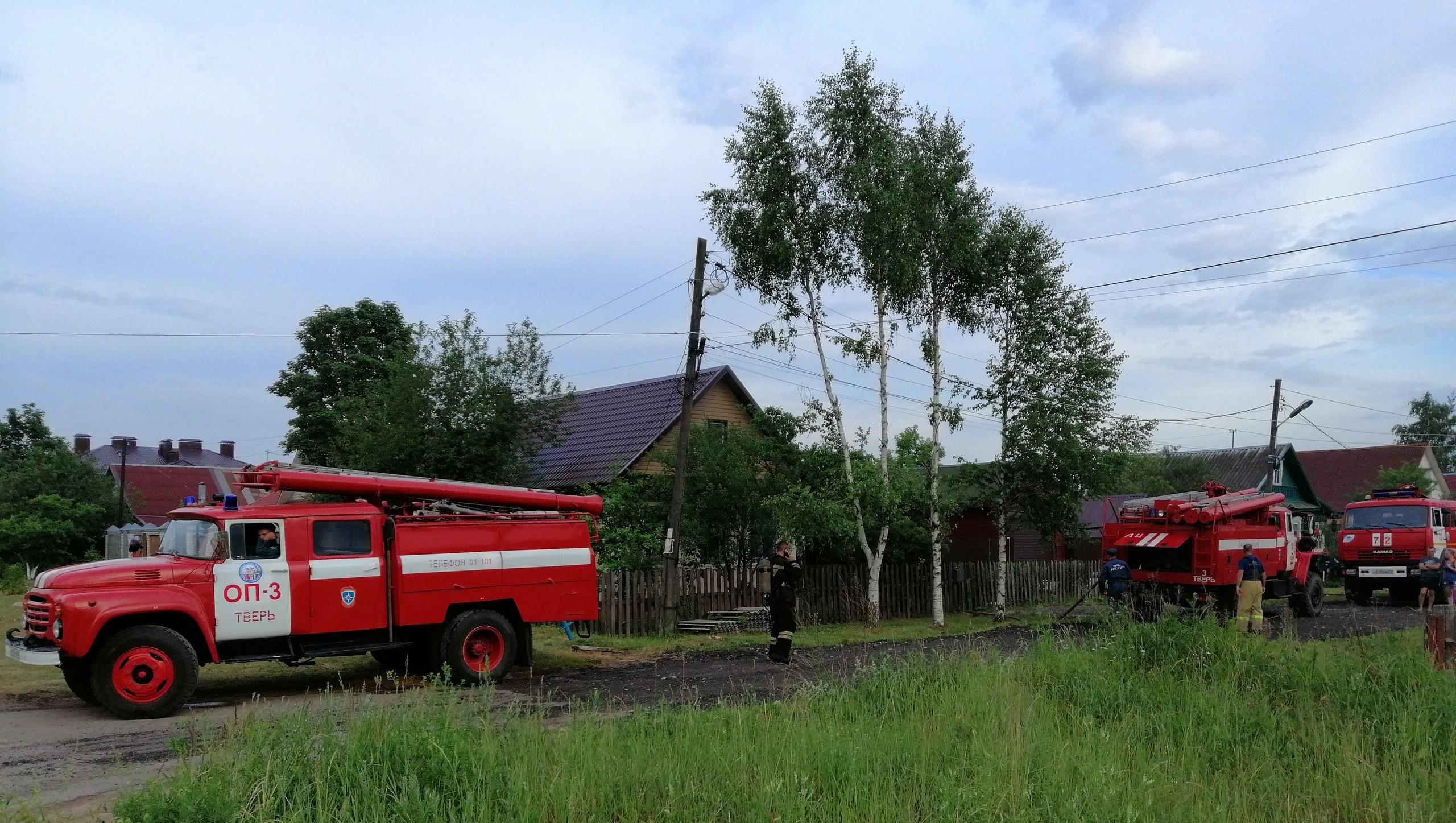 В Тверской области сгорели два дачных дома — погиб человек