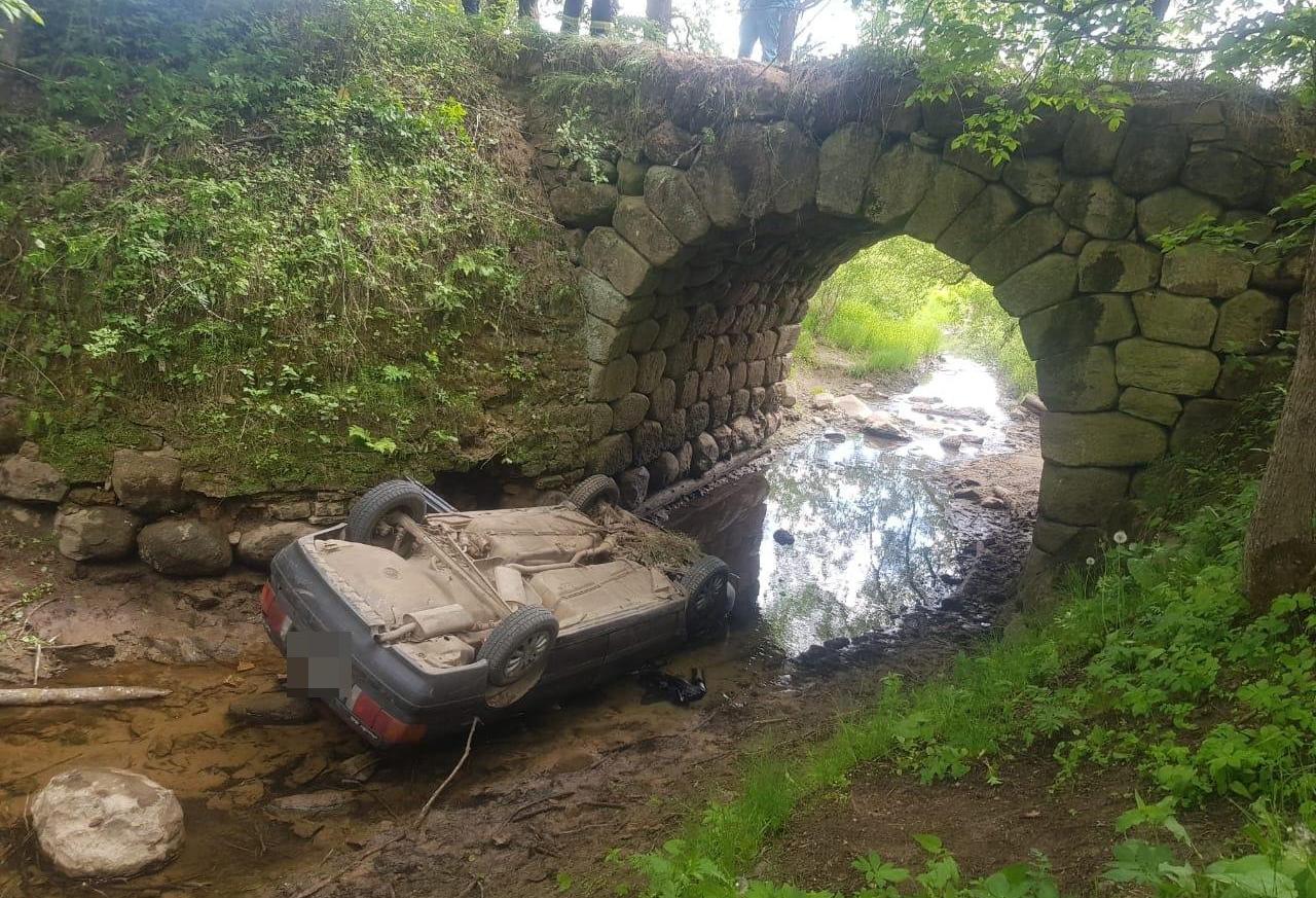 В Тверской области водитель легковушки погиб, рухнув на машине со старинного моста