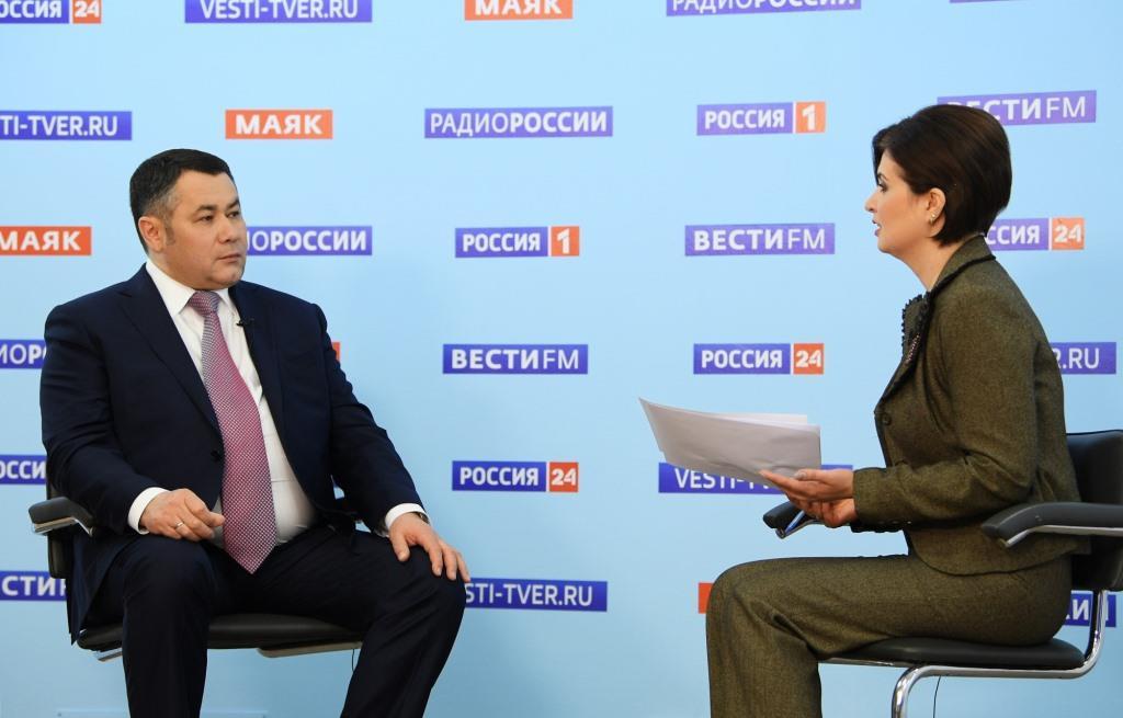 Игорь Руденя ответил на вопросы о ситуации с коронавирусом в Тверской области в прямом эфире