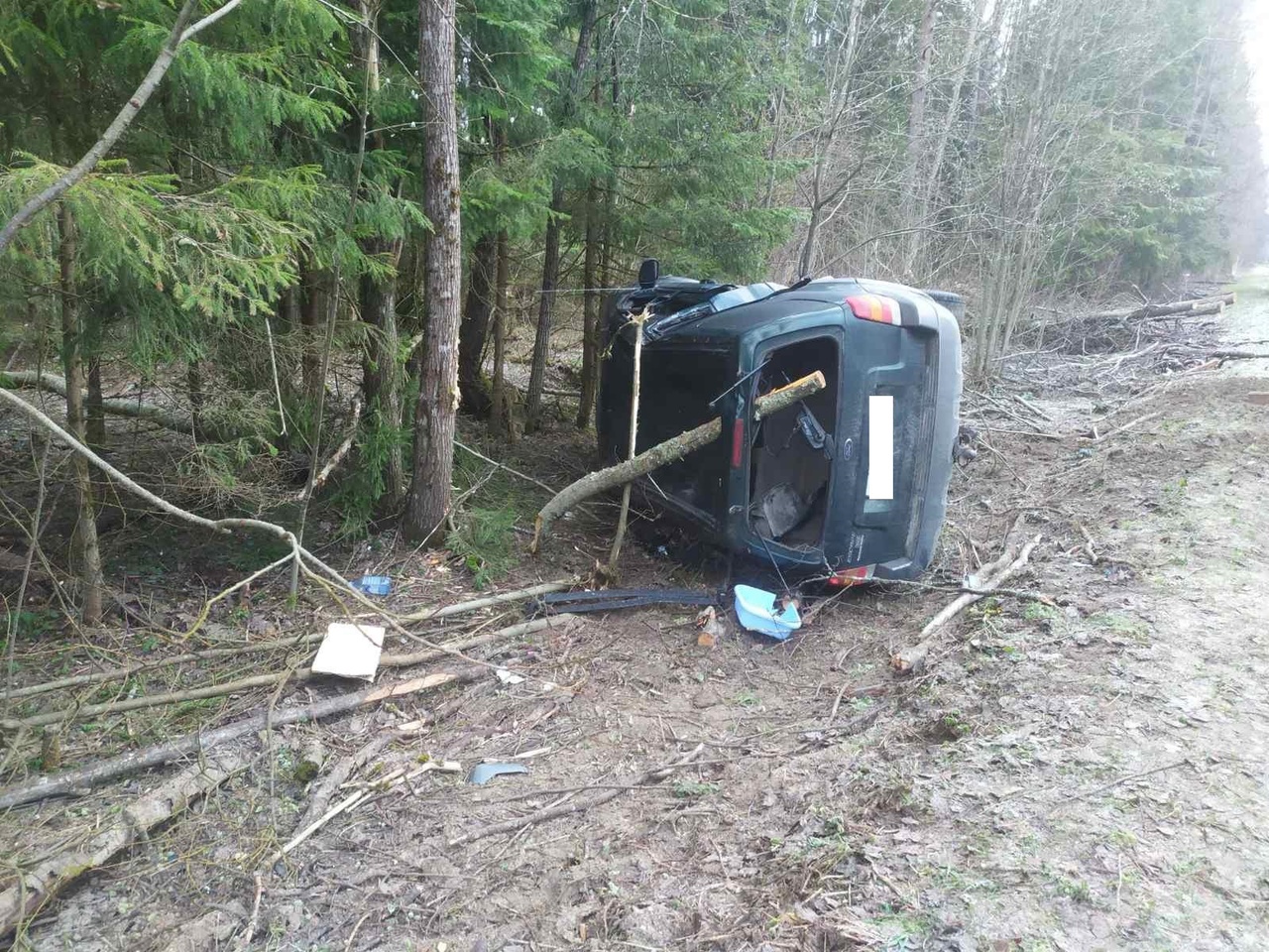 В Тверской области пассажир пострадал в вылетевшем с дороги автомобиле