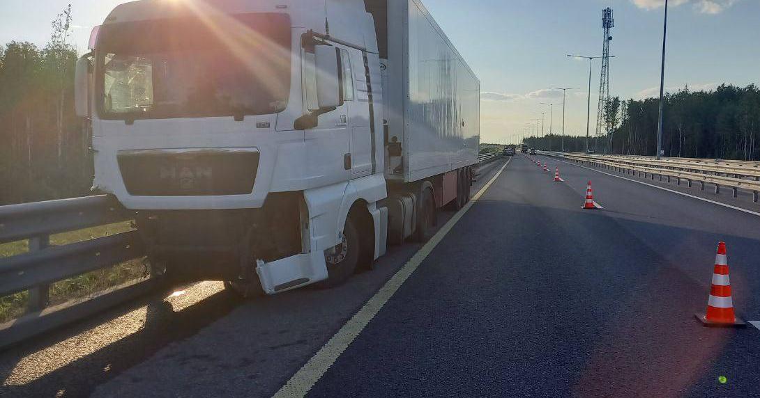 На М11 в Тверской области грузовик наехал на стоящие легковушки и сбил вышедшую из машины женщину