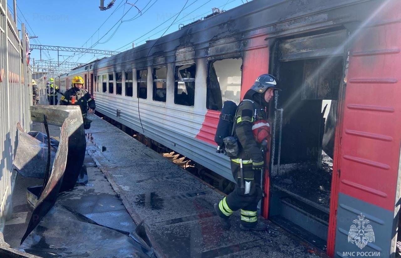 Следком начал проверку после пожара в поезде Москва-Тверь