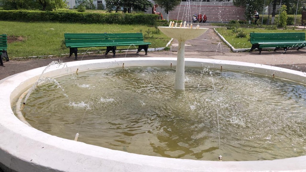 В Кимрах Тверской области отремонтировали фонтан, сломанный вандалами