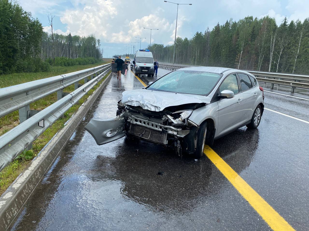 В Тверской области на мокрой трассе водитель легковушки устроил ДТП с пострадавшим - новости Афанасий