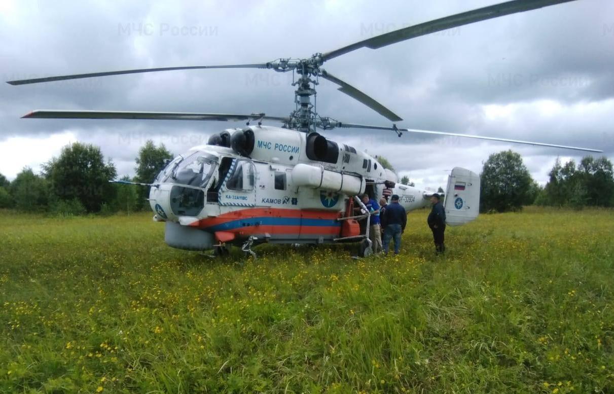 В Тверской области авиация МЧС помогла спасти пациента