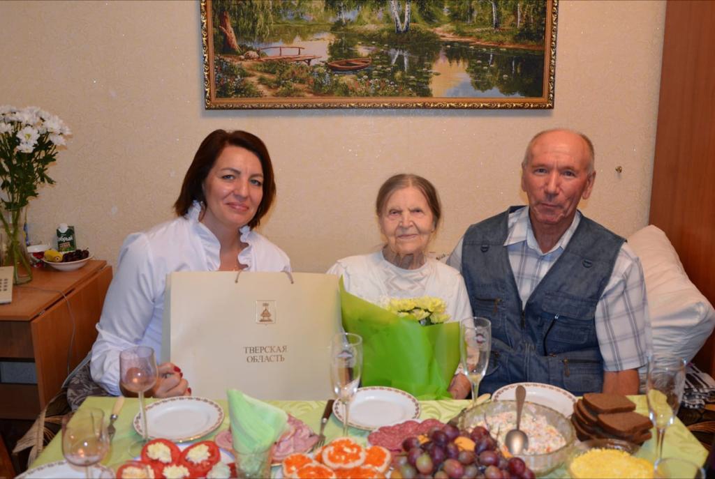 Игорь Руденя обратился к жительнице Тверской области в день ее 100-летия