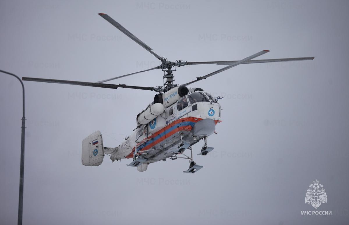 В Старицу из Твери для помощи больному вылетал вертолет Ка-32