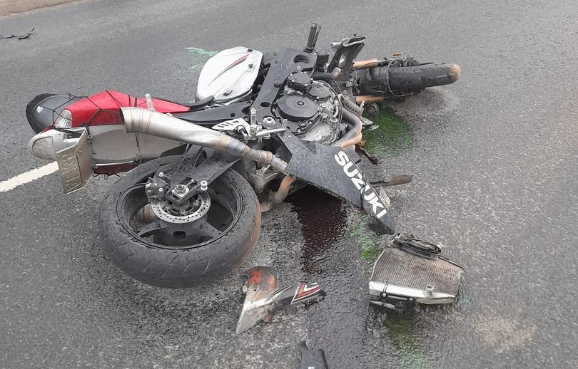 На Московском шоссе в Твери произошло ДТП с мотоциклистом