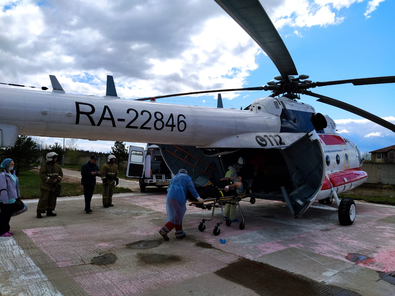 С начала года вертолеты доставили в Тверь 49 пациентов районных больниц 