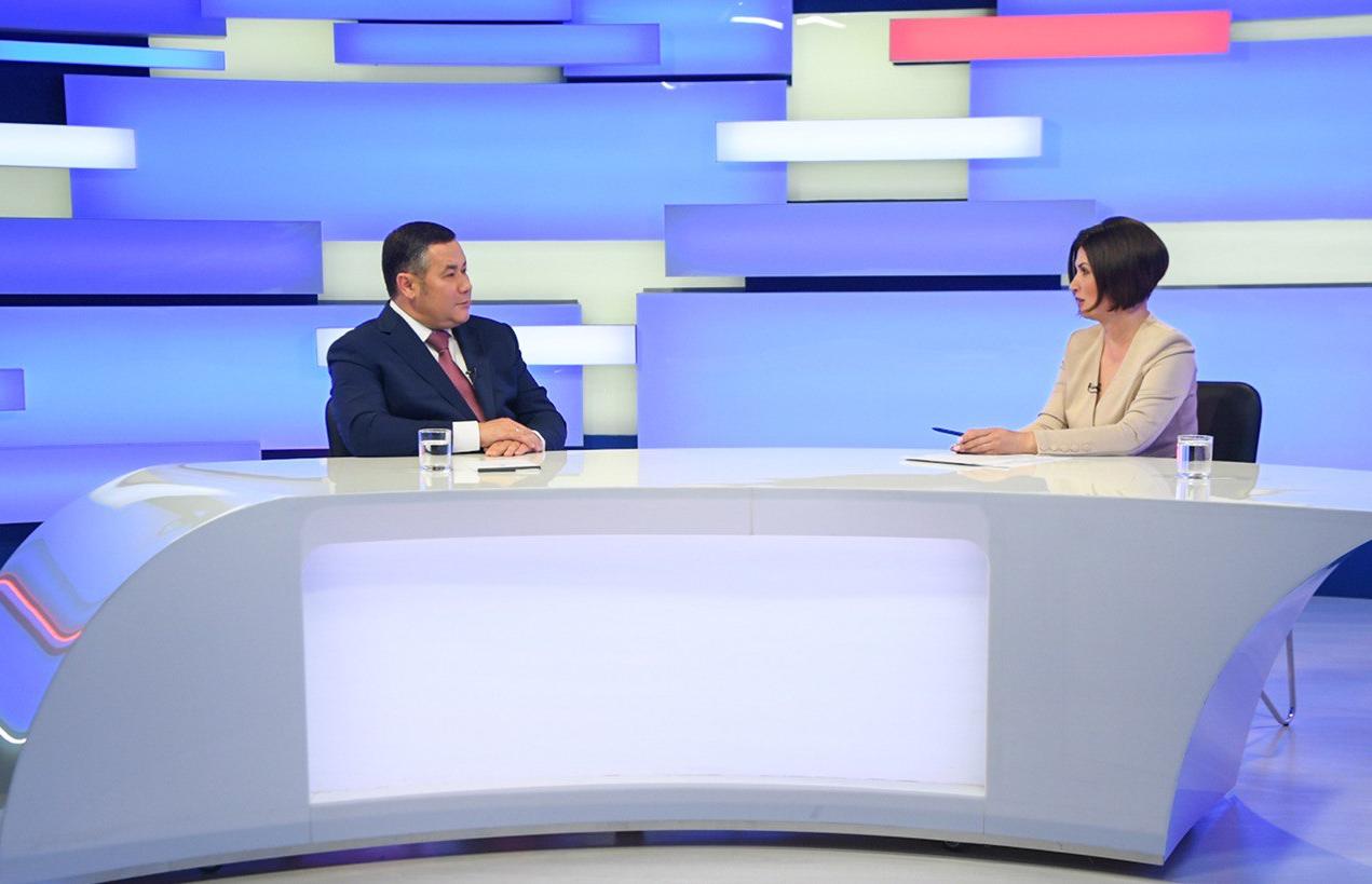 Губернатор Игорь Руденя на телеканале «Россия 24» Тверь ответил на актуальные вопросы - новости Афанасий