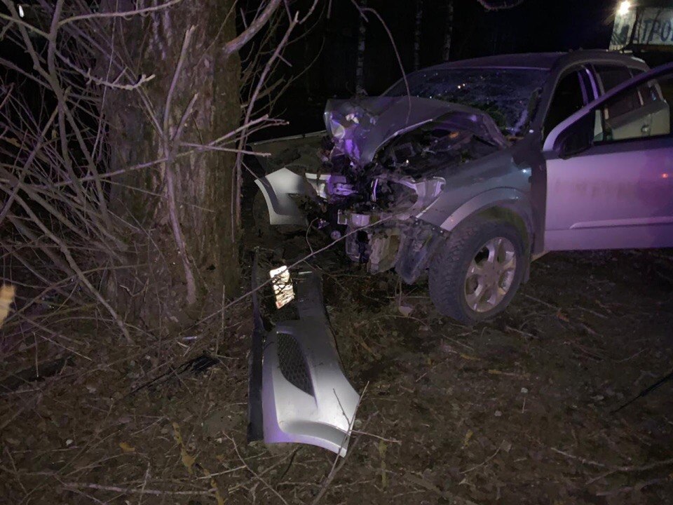 В Тверской области иномарка врезалась в дерево, водитель погиб