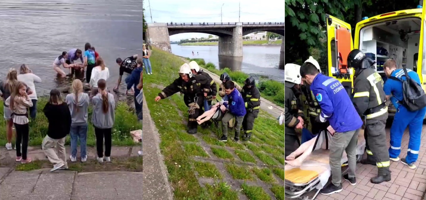 В центре Твери очевидцы спасли тонувшую женщину