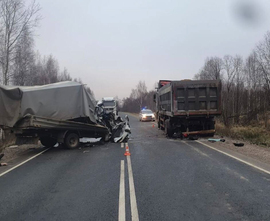 В Зубцовском районе погиб пассажир автомобиля «Газель», который врезался в стоящий грузовик