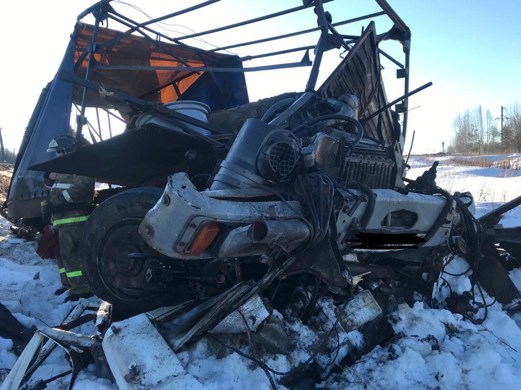 В Тверской области в столкновении грузовика и поезда погиб человек