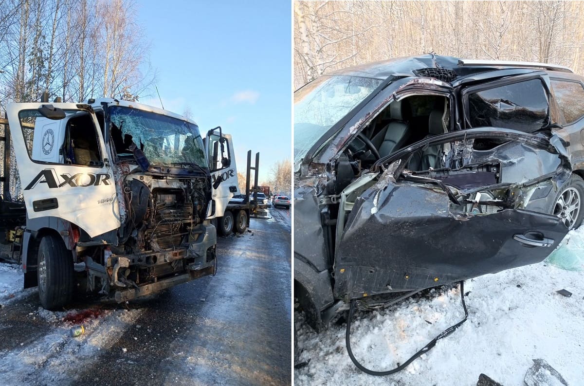 Под Калязином столкнулись два грузовика и легковушка, есть пострадавший