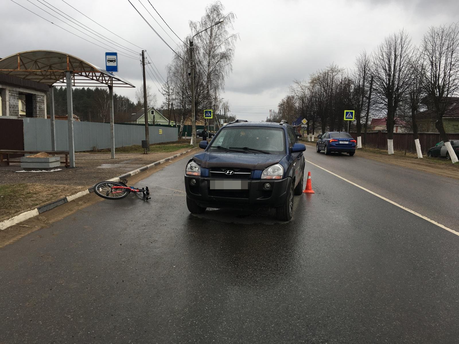 Момент наезда на велосипедиста в Тверской области снял видеорегистратор участника ДТП