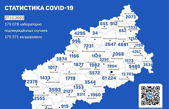 Карта коронавируса в Тверской области к 27 ноября 2022 года - новости Афанасий