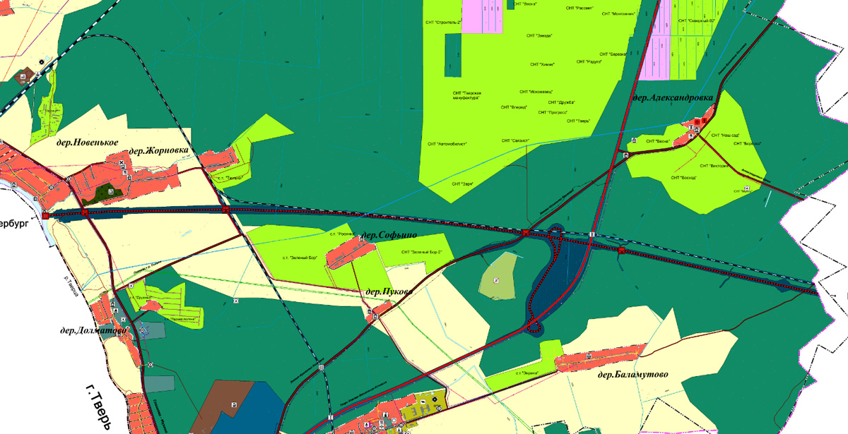 Северный обход твери м11 карта с развязками