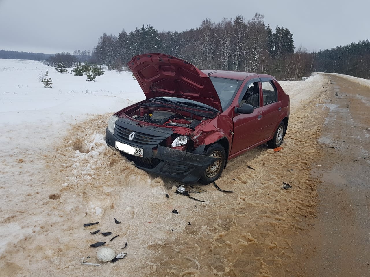 Russian car crash. Авария Торжокский район.